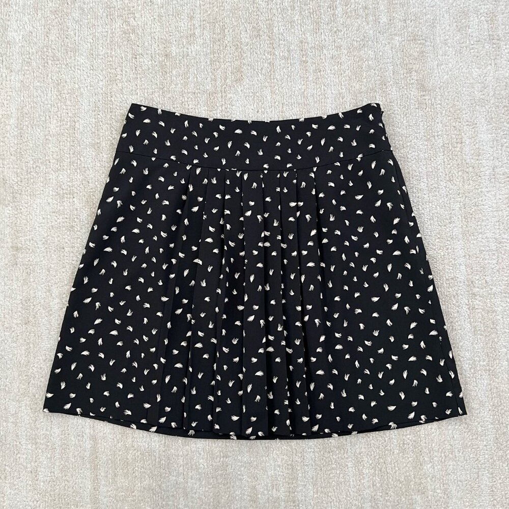 LOFT Pleated Black Mini Skirt 2